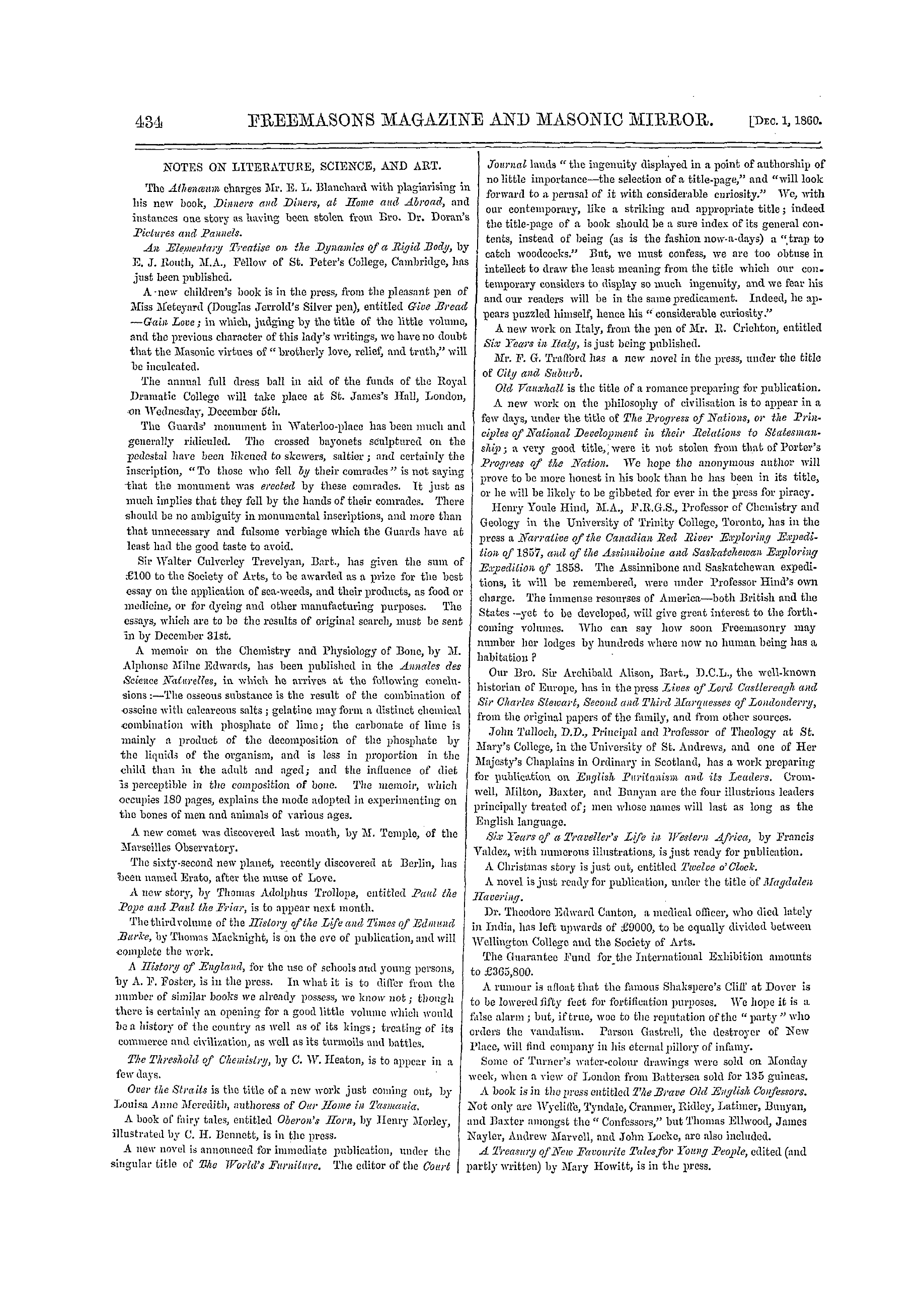 The Freemasons' Monthly Magazine: 1860-12-01: 14